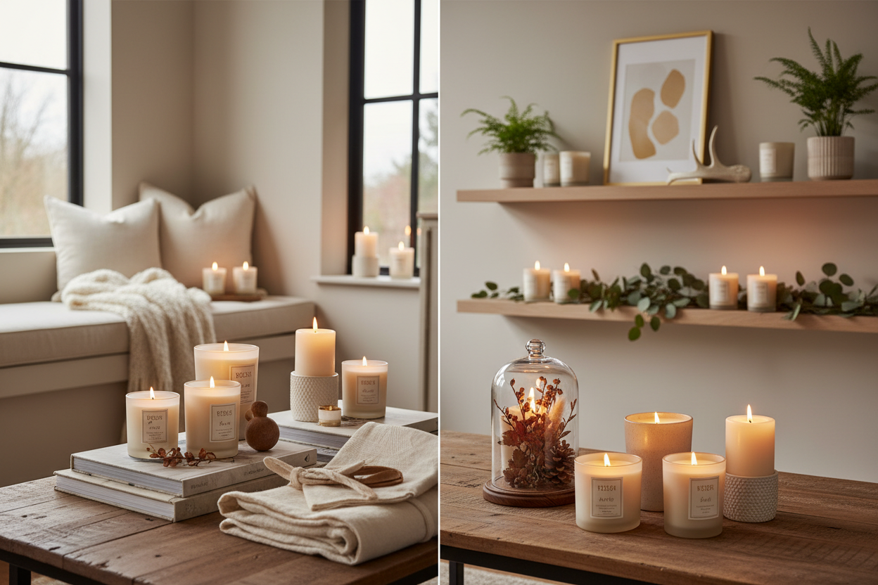 6 Scented Candle Decor Tips: How to Style Candles for Every Room & Season