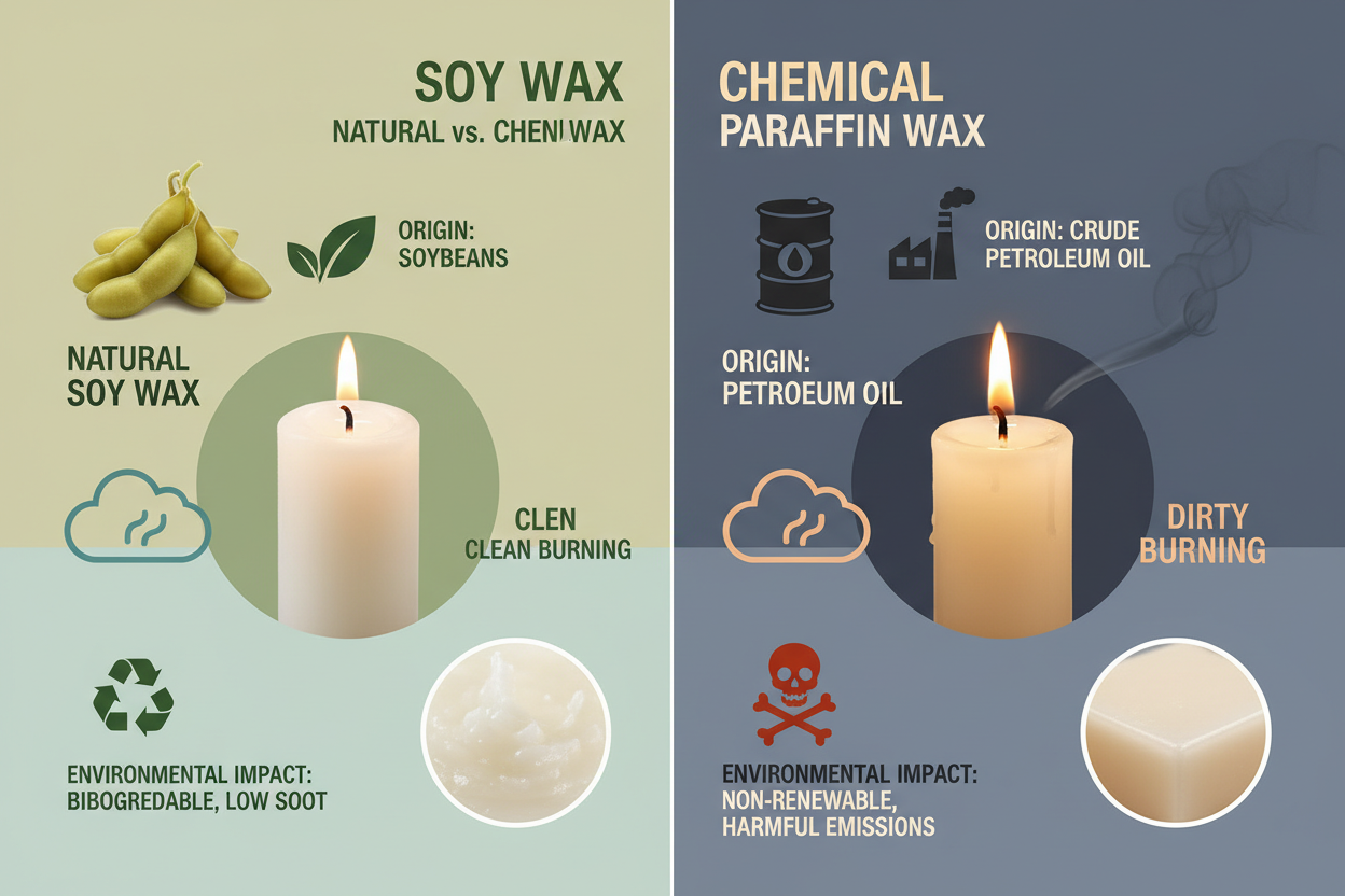 Natural Soy Wax VS Chemical wax: The Great Candle Debate