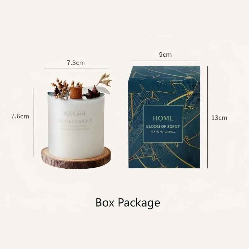 Preserved Flower Scented Candles, Soy Wax Smokeless Dried Flower Scented Candle