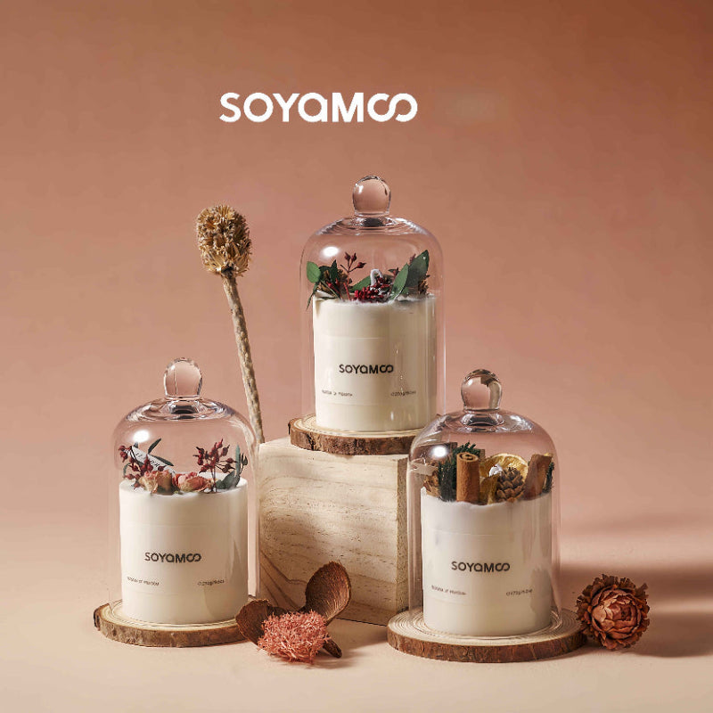 Hand-Poured Forest Candle Collection | Artisan Dried Flower Candle Gift Set for Nature-Inspired Home Decor