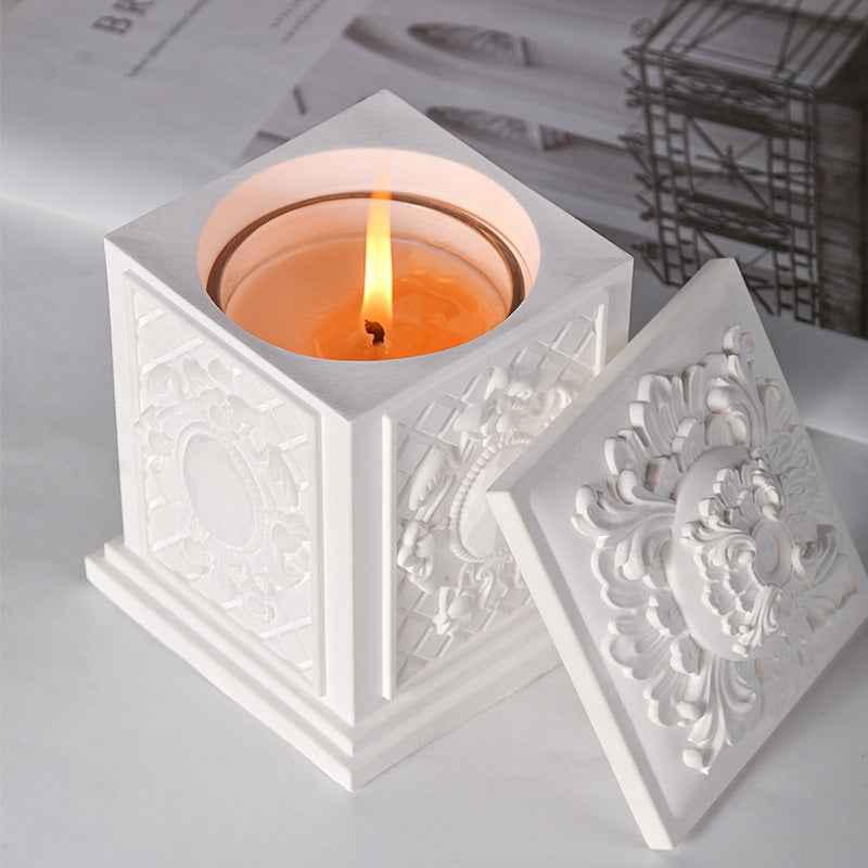 Lemon Soda Scented Plaster Candles - Vintage Style Aromatic Home Decor Candles