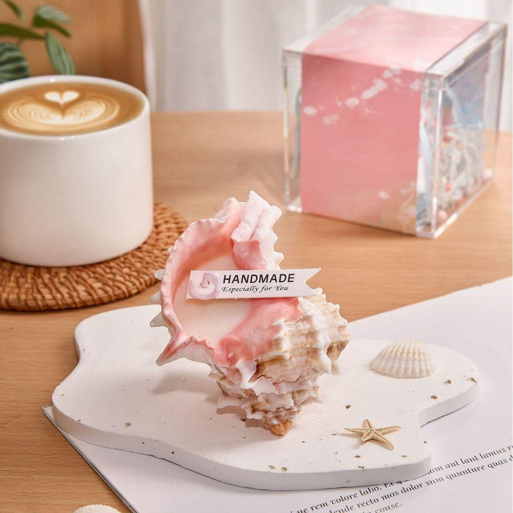 Conch Peach Scented Candle-Ornamental Ocean Style