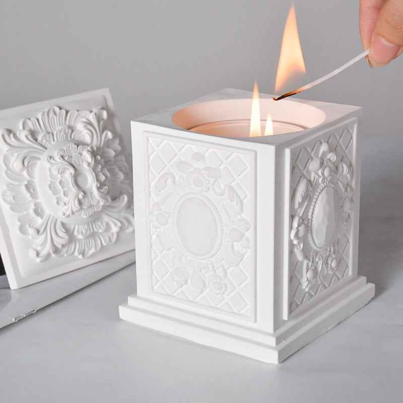 Lemon Soda Scented Plaster Candles - Vintage Style Aromatic Home Decor Candles