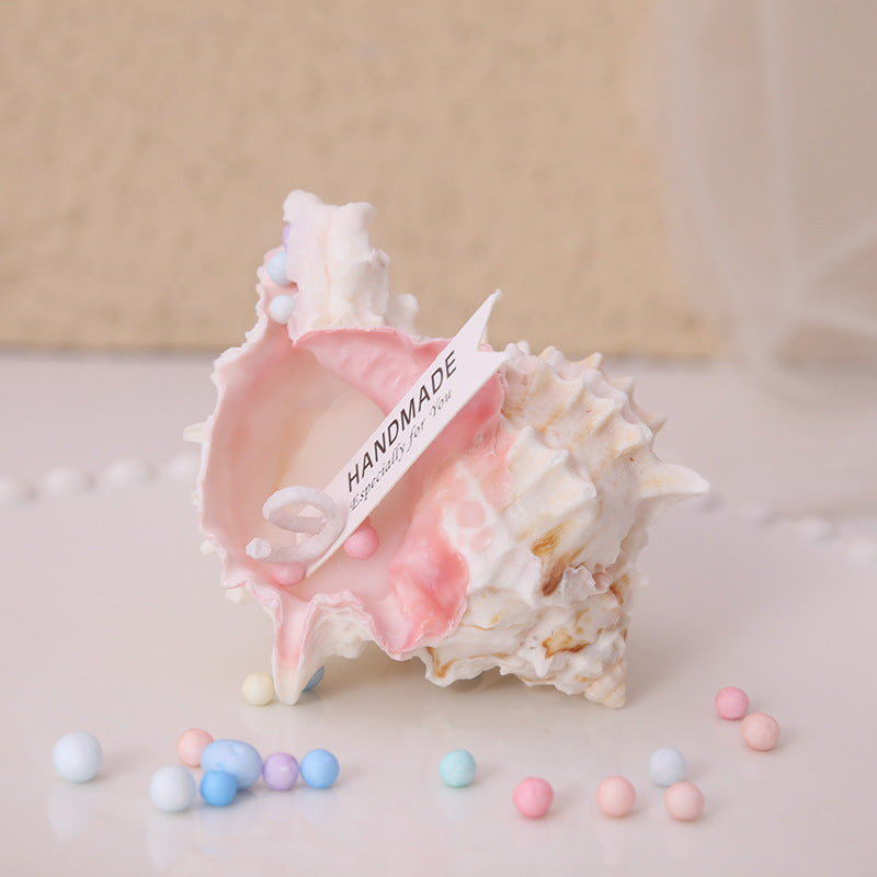 Conch Peach Scented Candle-Ornamental Ocean Style