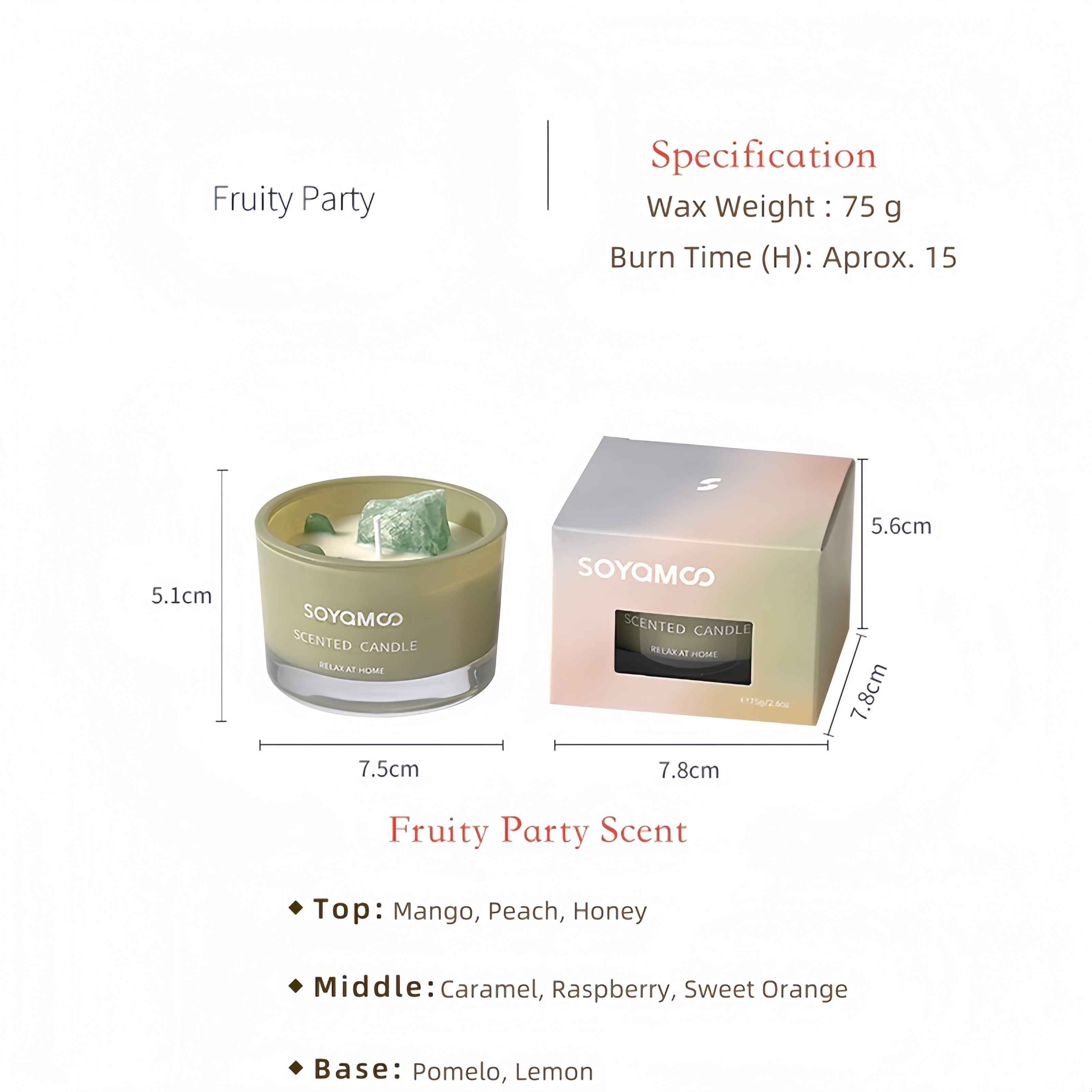 Jane Eyre Crystal Rock Scented Candle|Fruity Soy Wax Scented Candles