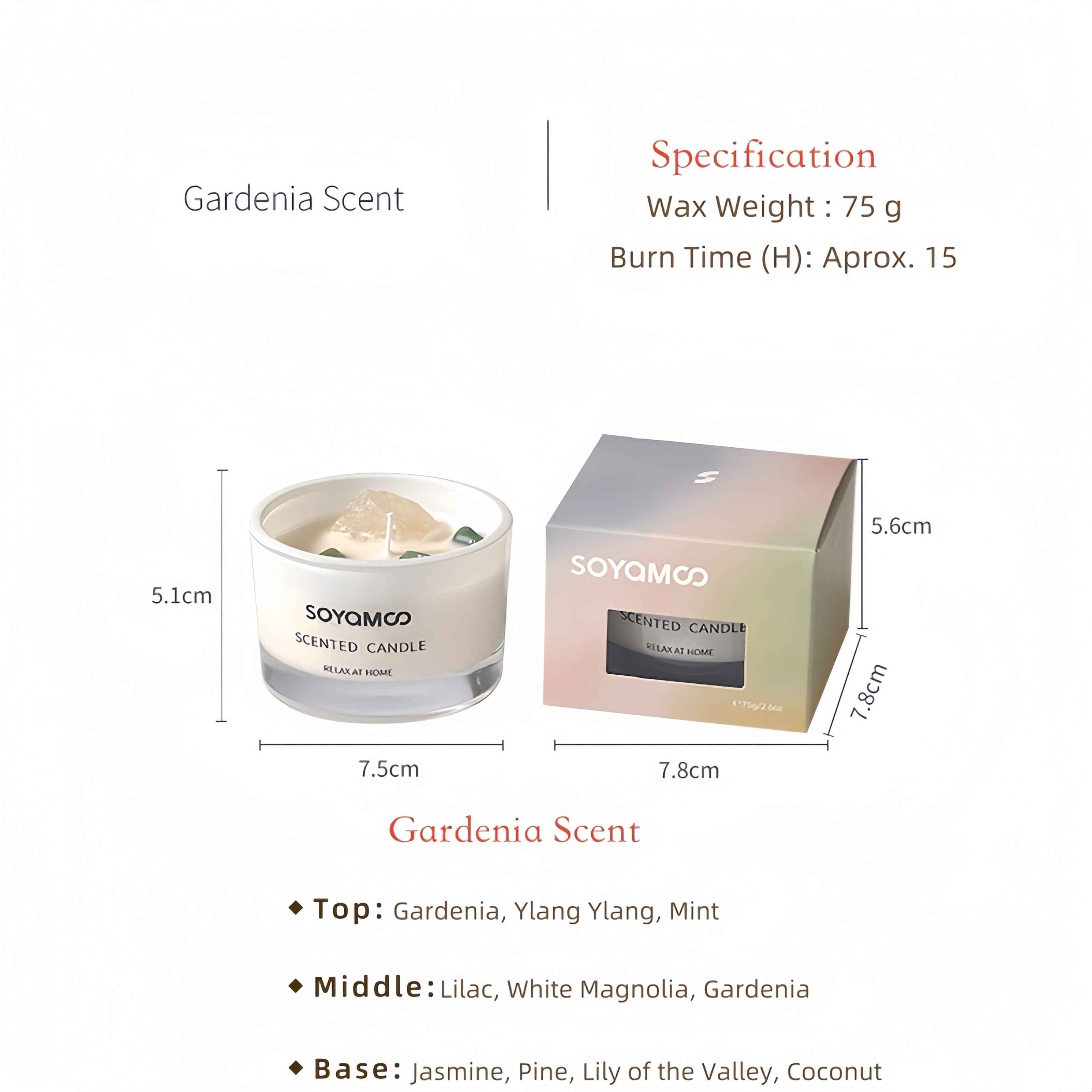 Jane Eyre Crystal Rock Scented Candle|Fruity Soy Wax Scented Candles