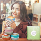4 Types Set Artisan Soy Wax Scented Candle Gift in Elegant Tin Cups
