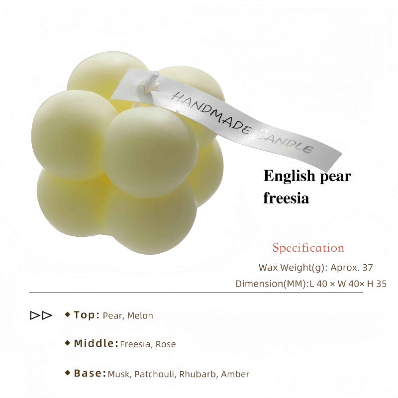 Cube Mini Scented Candle Desk Decor Modern Home Fragrance Unique Gift