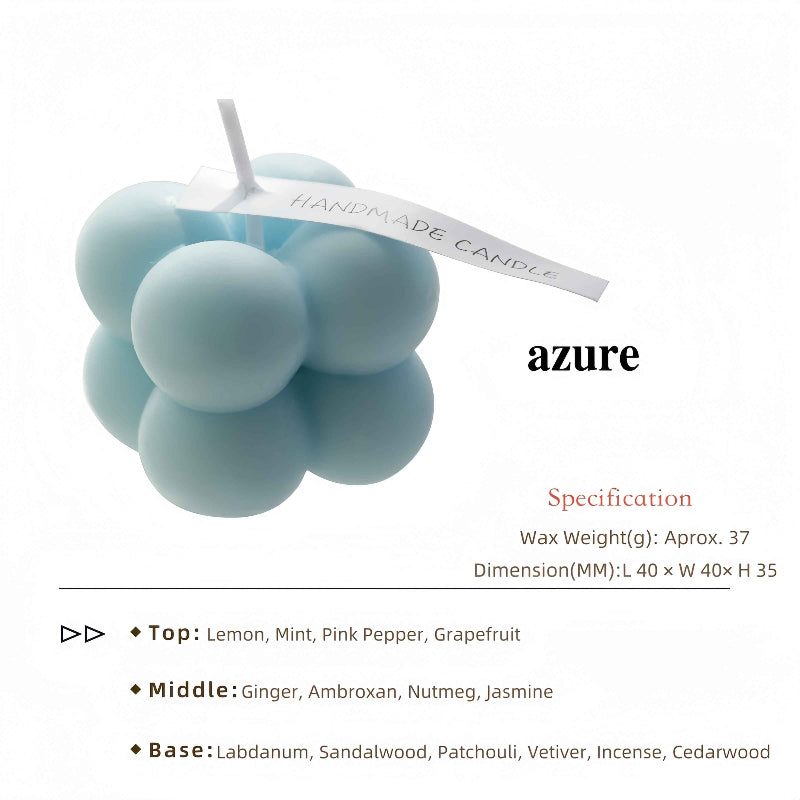 Cube Mini Scented Candle Desk Decor Modern Home Fragrance Unique Gift