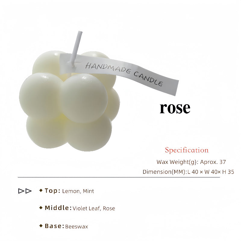 Cube Mini Scented Candle Desk Decor Modern Home Fragrance Unique Gift - Esia