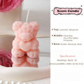 Adorable Rose Bear Scented Candle Romantic Home Fragrance Gift