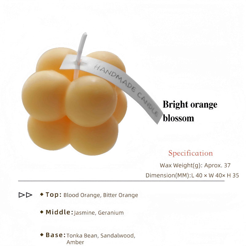 Cube Mini Scented Candle Desk Decor Modern Home Fragrance Unique Gift