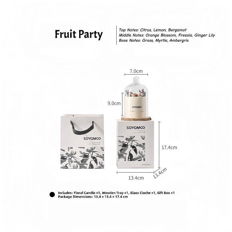 Hand-Poured Forest Candle Collection | Artisan Dried Flower Candle Gift Set for Nature-Inspired Home Decor