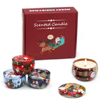 4 pcs Set Christmas Scented Candle Gift