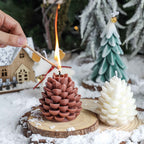 Handmade Pinecone Soy Scented Candle -Christmas Decor Holiday Gift Home Scent Aesthetic