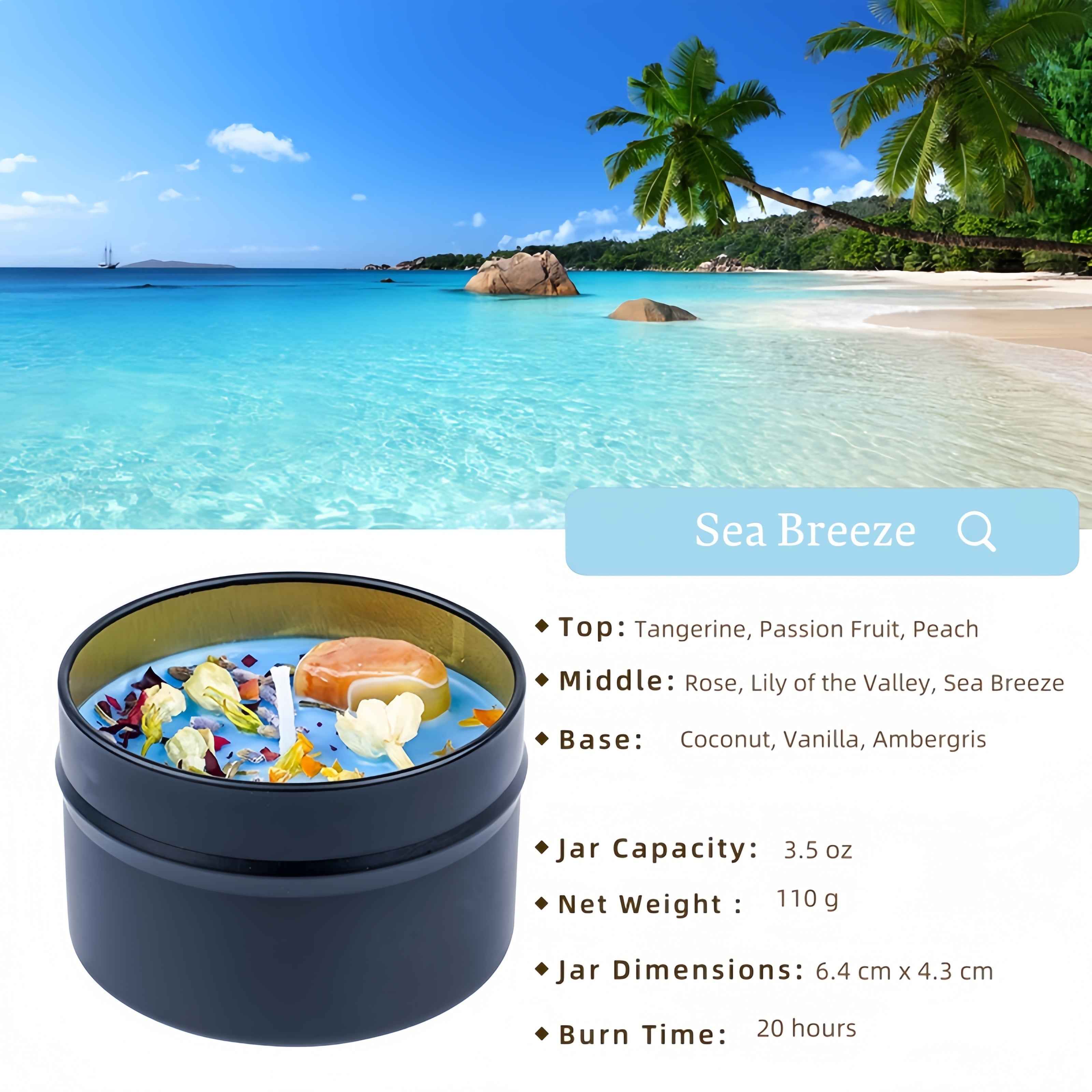 Exotic Aromatherapy Candle - Sensual Hand-Poured in a Premium Soy Blend Tin for Relaxation