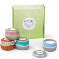 4 Types Set Artisan Soy Wax Scented Candle Gift in Elegant Tin Cups