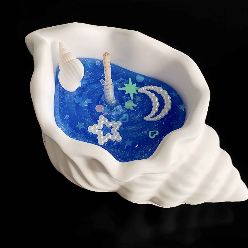Jelly Wax Ocean Scented Candles - with Starfish Shells