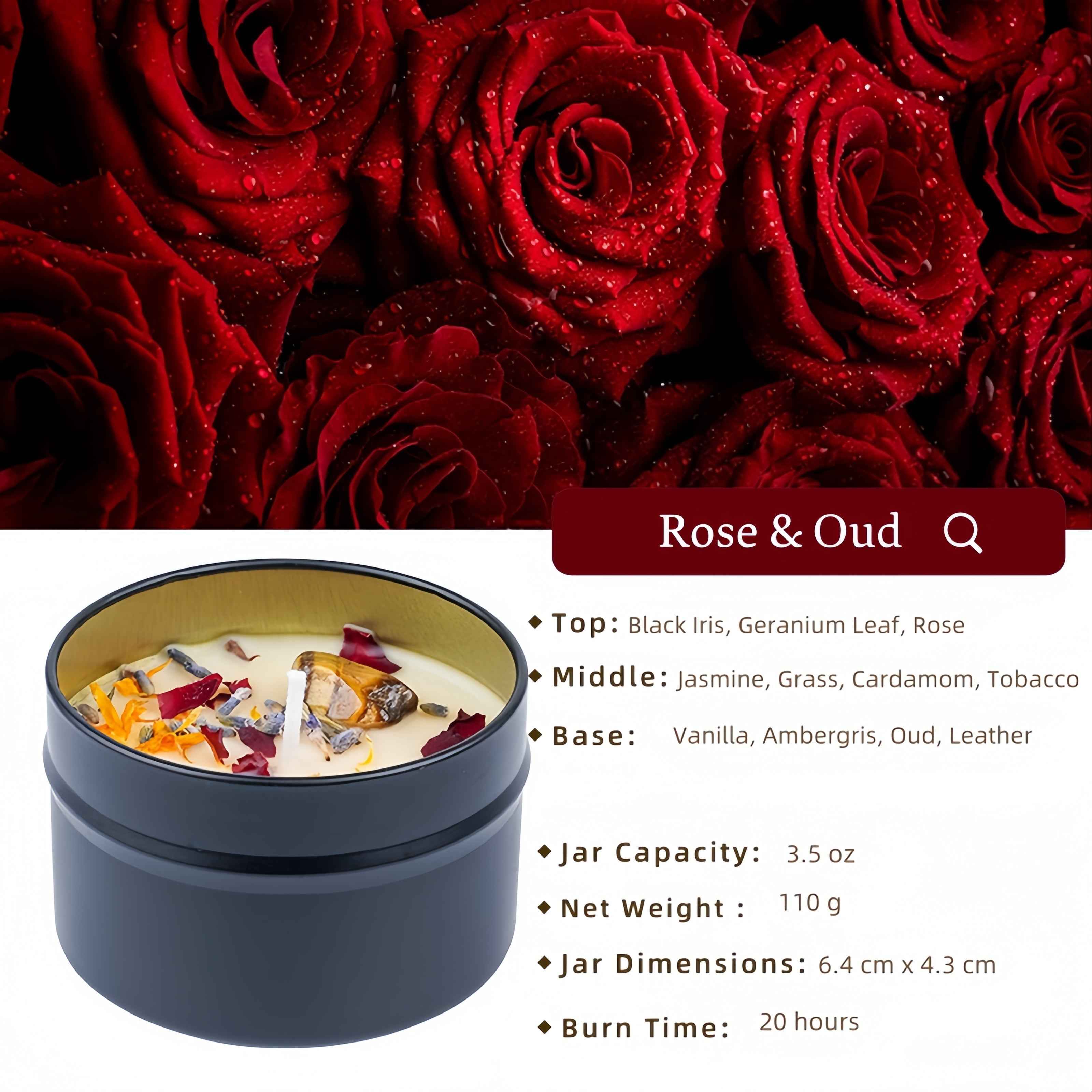 Exotic Aromatherapy Candle - Sensual Hand-Poured in a Premium Soy Blend Tin for Relaxation