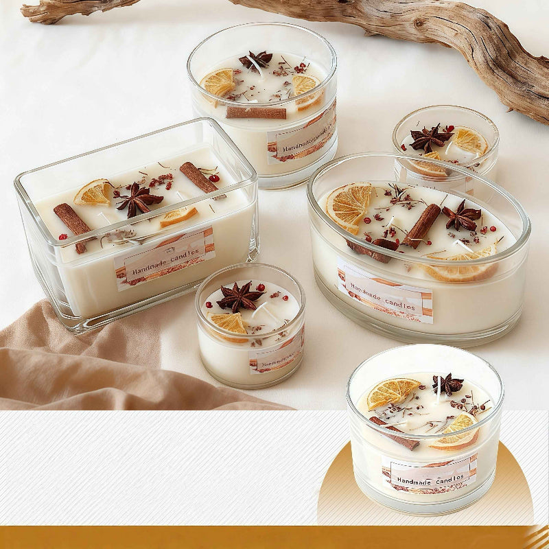 Large Round Square Scented Candle| Fresh Home Fragrance for Scene Setting Cafe Decor