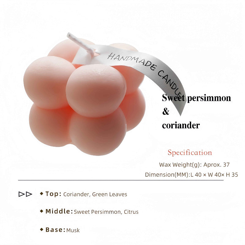 Cube Mini Scented Candle Desk Decor Modern Home Fragrance Unique Gift