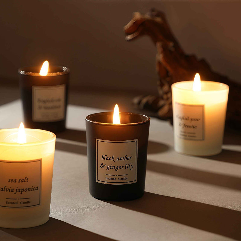 Hand-Poured Aura Candle Soy Wax in Glass Jar Home Fragrance & Decor