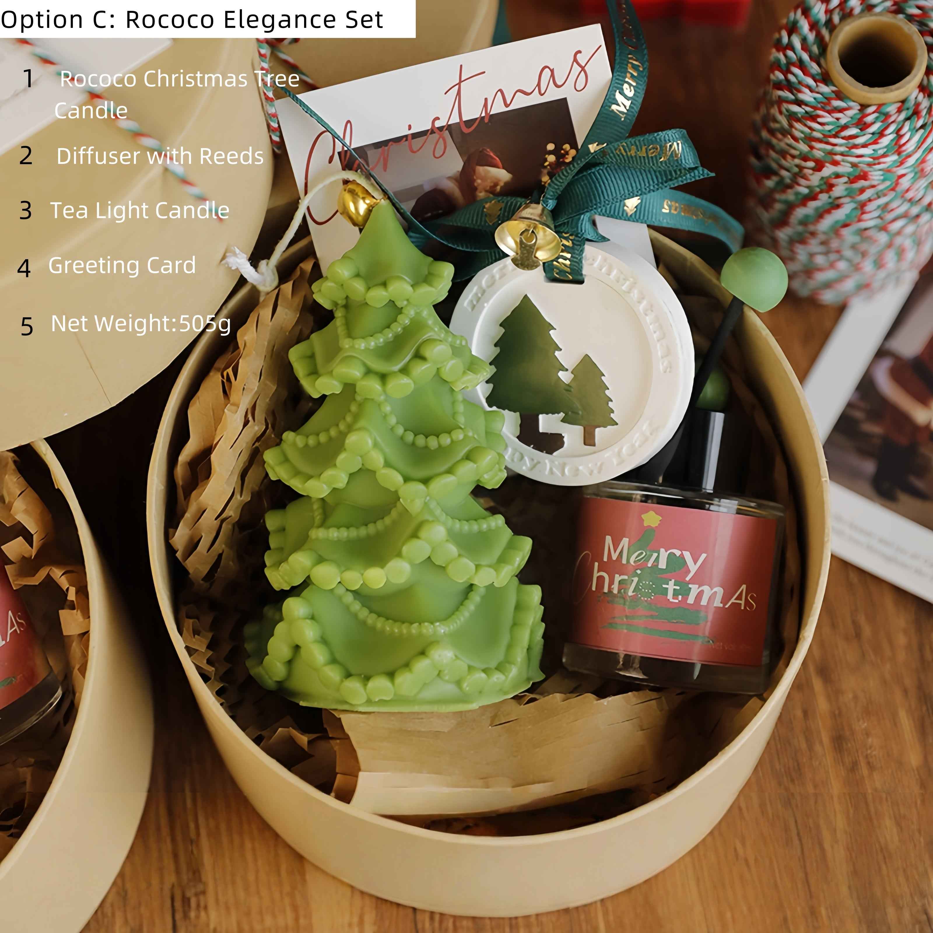 Christmas Fir Scented Candle Gift Box - for Cozy Holiday Home Decor