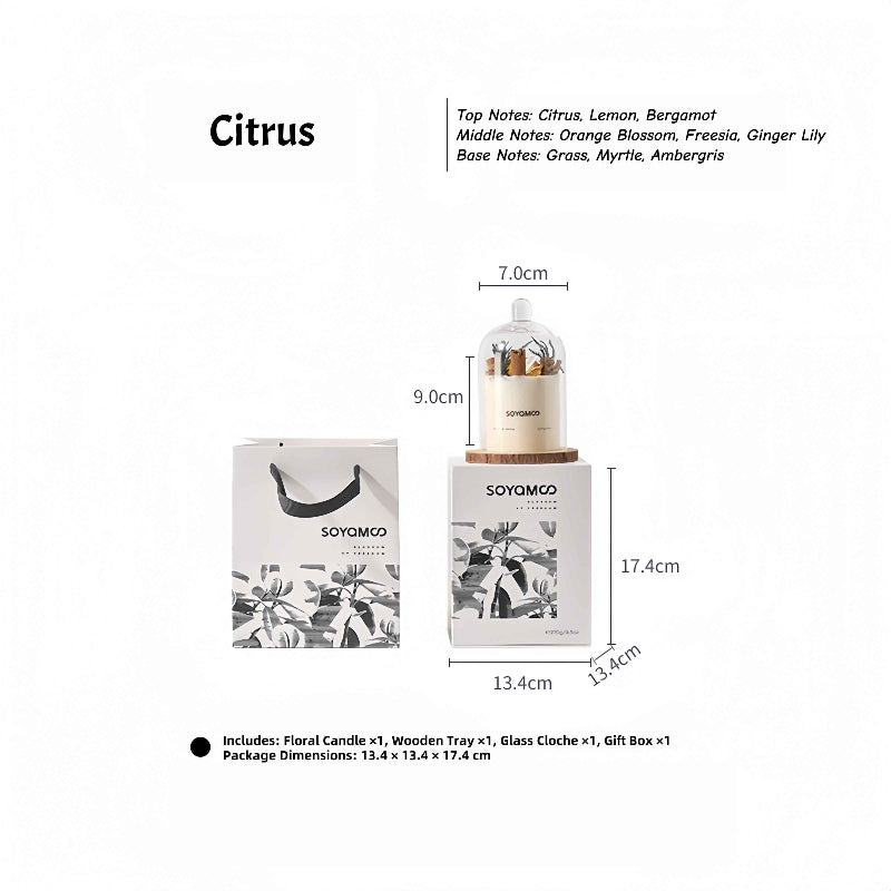 Hand-Poured Forest Candle Collection | Artisan Dried Flower Candle Gift Set for Nature-Inspired Home Decor