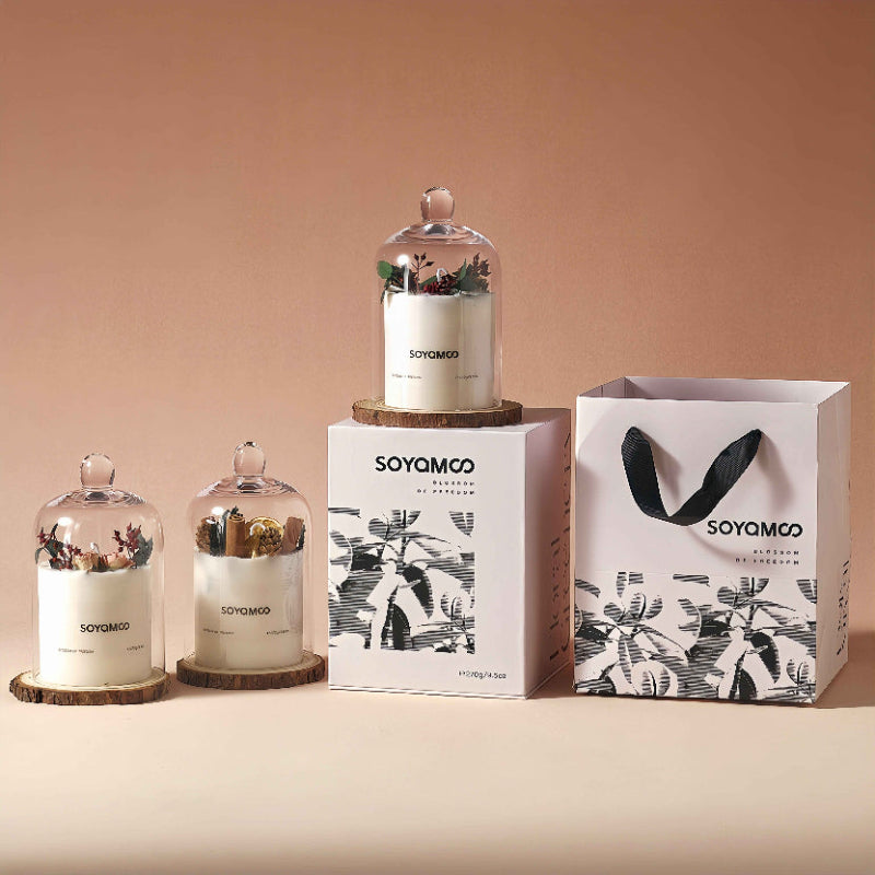 Hand-Poured Forest Candle Collection | Artisan Dried Flower Candle Gift Set for Nature-Inspired Home Decor