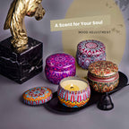 Ambiance Scented Candle Set Soy Wax Blossom Bouquet Romantic Gift