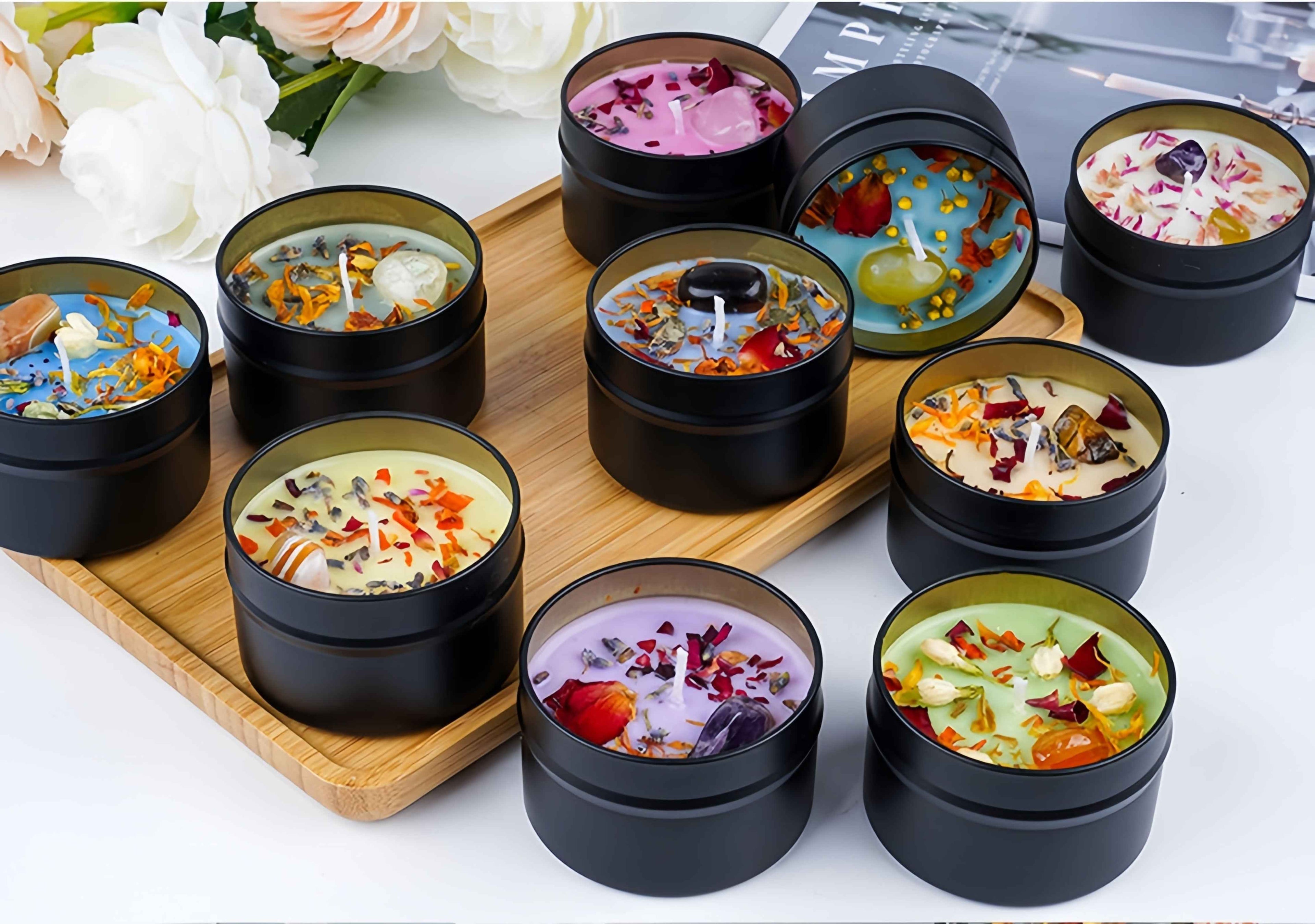 Exotic Aromatherapy Candle - Sensual Hand-Poured in a Premium Soy Blend Tin for Relaxation