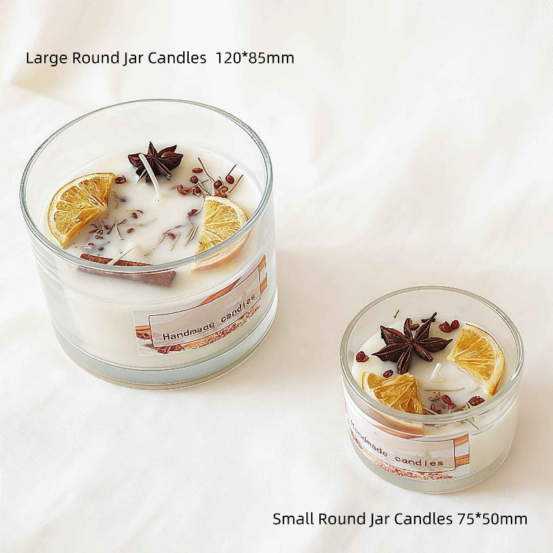 Large Round Square Scented Candle| Fresh Home Fragrance for Scene Setting Cafe Decor