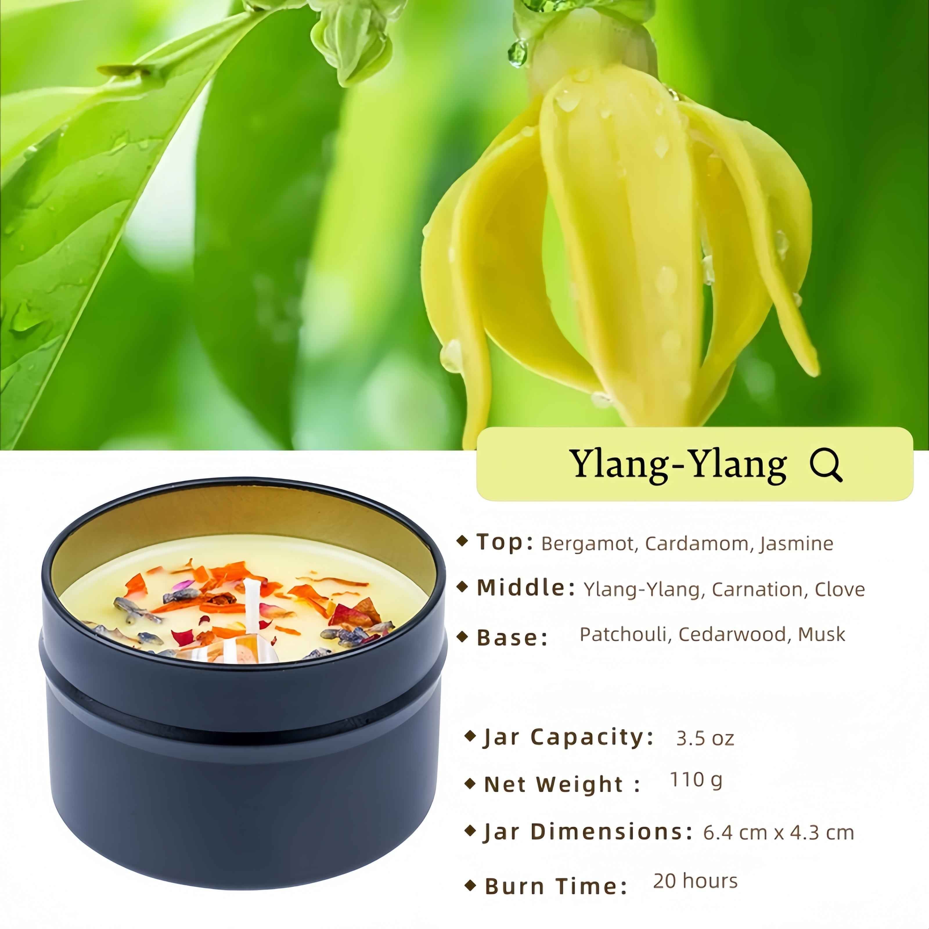 Exotic Aromatherapy Candle - Sensual Hand-Poured in a Premium Soy Blend Tin for Relaxation