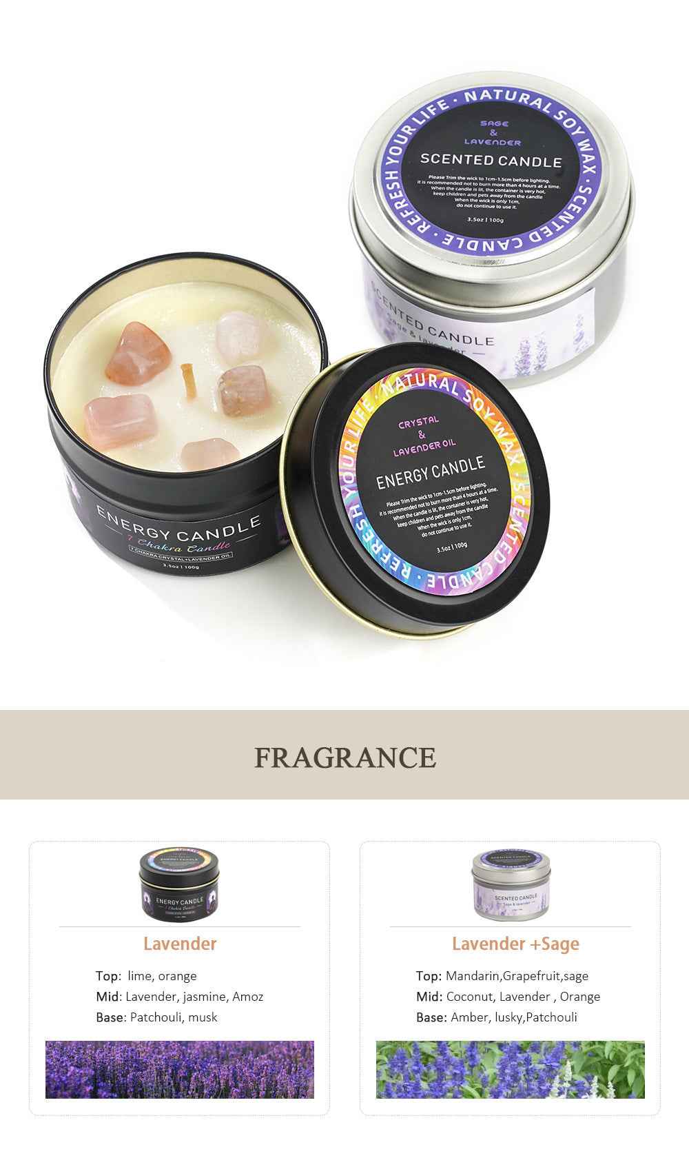 8 pcs Set Premium Scented Candle Set - Variety of Fragrances