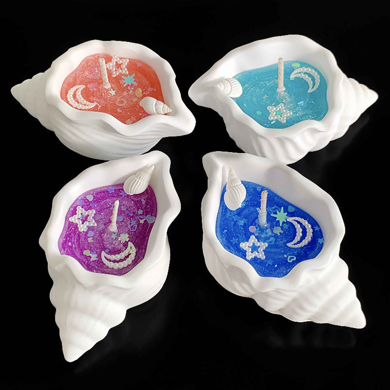 Jelly Wax Ocean Scented Candles - with Starfish Shells