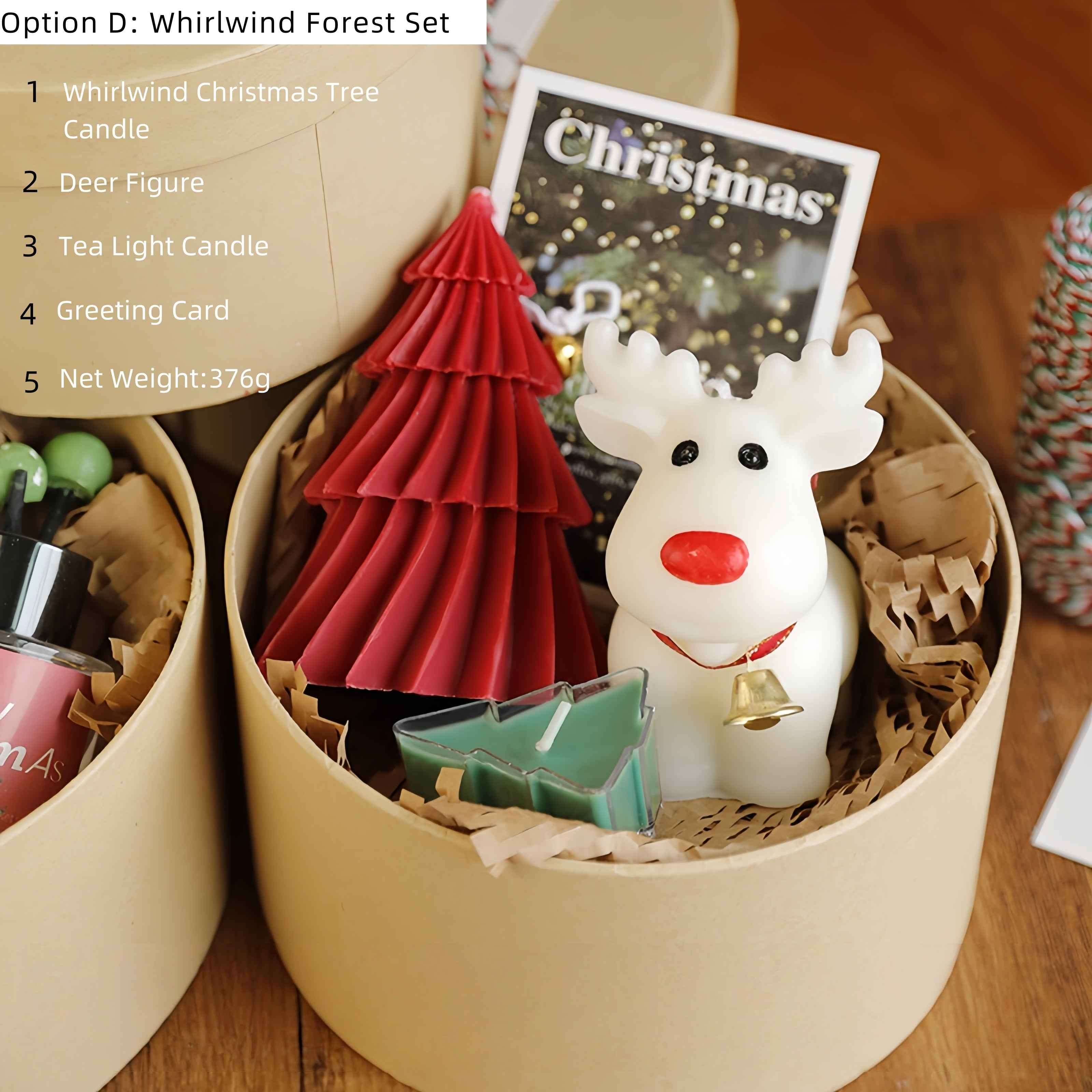 Christmas Fir Scented Candle Gift Box - for Cozy Holiday Home Decor