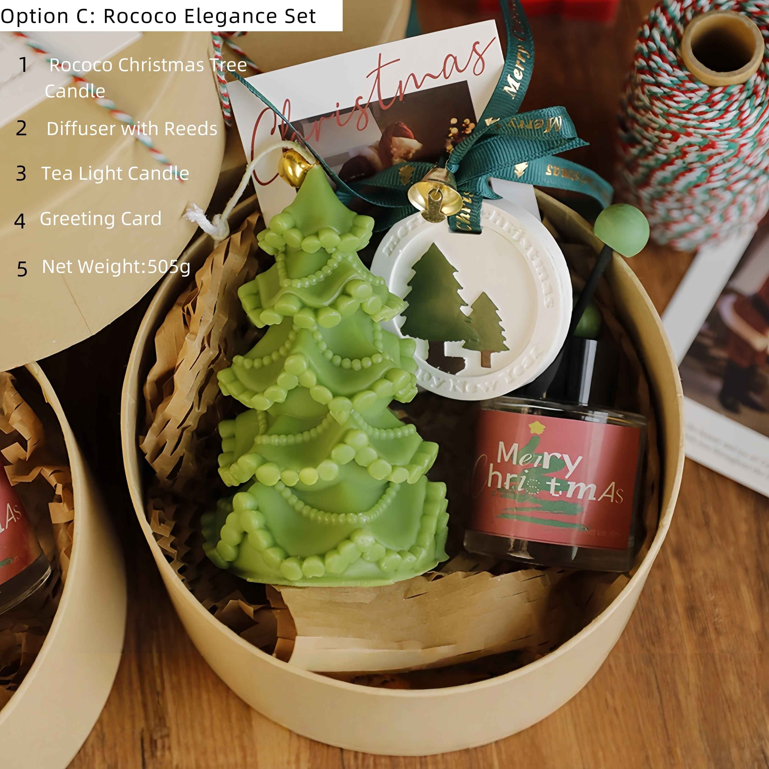 Christmas Fir Scented Candle Gift Box - for Cozy Holiday Home Decor