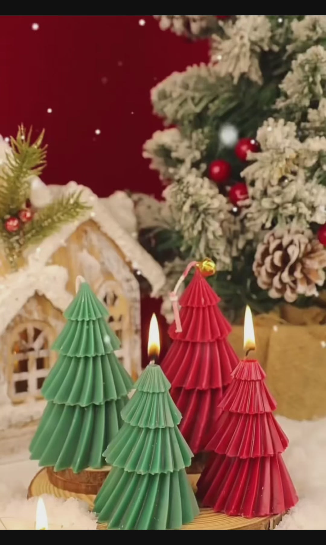 Enchanted Spiral Christmas Tree Scented Candle Holiday Home Fragrance Decor