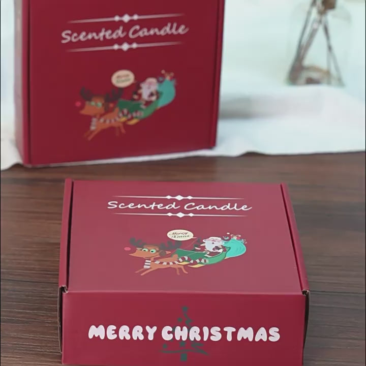 4 pcs Set Christmas Scented Candle Gift