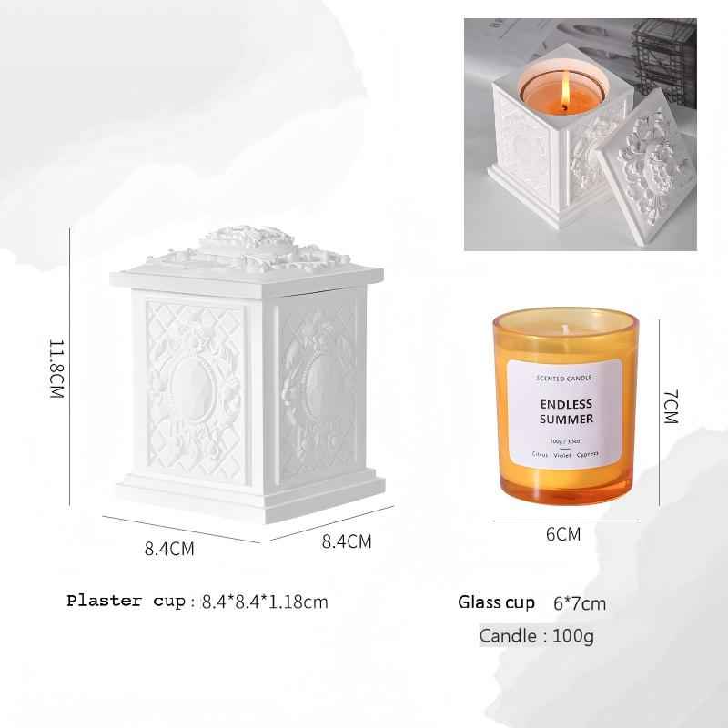 Lemon Soda Scented Plaster Candles - Vintage Style Aromatic Home Decor Candles